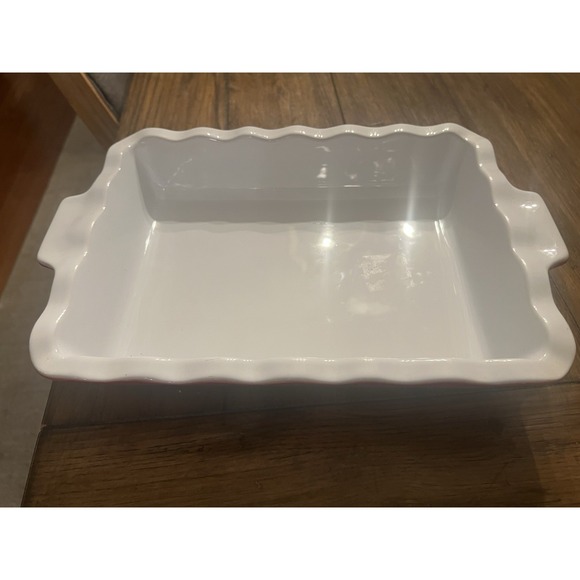 Other - Emile Henry Baking Dish Scalloped Edge France 0407  DA8  9676 Red 9x13 (ish)